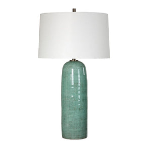   Crackled Teal Ceramic Table Lamp | Oroa.com