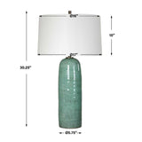 Crackled Teal Ceramic Table Lamp | Uttermost Andale