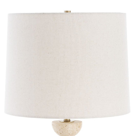 Travertine Accented Buffet Lamp | Uttermost Hemisphere