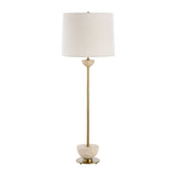 Travertine Accented Buffet Lamp | Uttermost Hemisphere