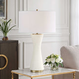 Modern European furniture - White Ceramic Table Lamp - www.oroa.com
