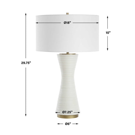 Modern European furniture - White Ceramic Table Lamp - www.oroa.com