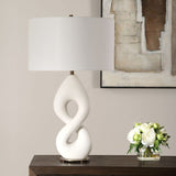 Twisted White Stone Table Lamp | Uttermost Meridian