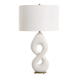   Twisted White Stone Table Lamp | Oroa.com