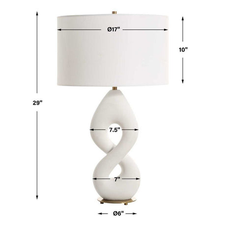 Twisted White Stone Table Lamp | Uttermost Meridian