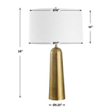 Antique Brass Cylindrical Table Lamp | Uttermost Flinchem