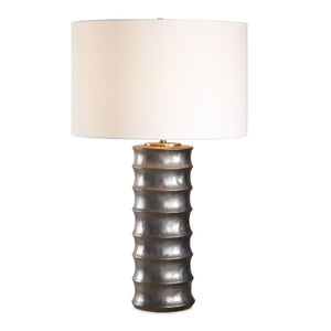   Bronze Porcelain Scalloped Table Lamp | Oroa.com