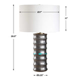 Bronze Porcelain Scalloped Table Lamp | Uttermost Corvair