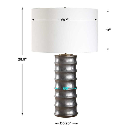 Bronze Porcelain Scalloped Table Lamp | Uttermost Corvair