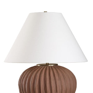   Channeled Brown Porcelain Table Lamp | Oroa.com
