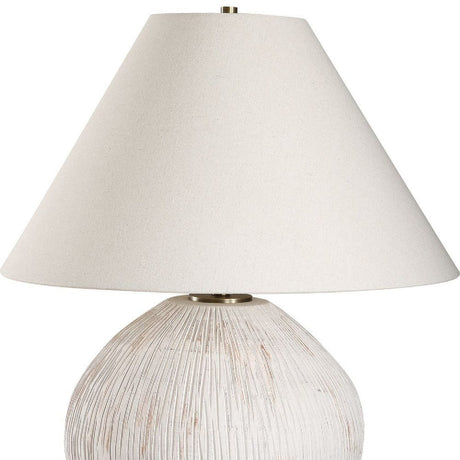 White Distressed Porcelain Table Lamp | Uttermost Meryl