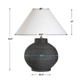 Modern European furniture - Black Porcelain Table Lamp - www.oroa.com