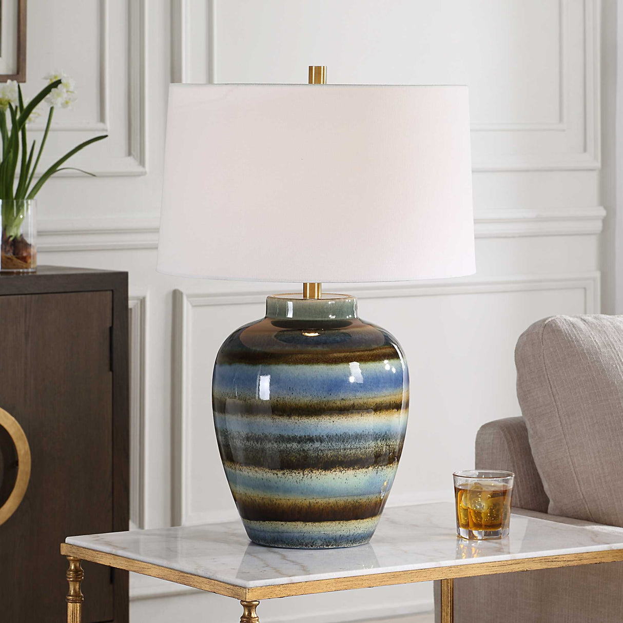 Multi-Toned Ceramic Table Lamp | Uttermost Judarn