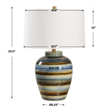 Multi-Toned Ceramic Table Lamp | Uttermost Judarn