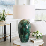 Green Dripped Ceramic Table Lamp | Uttermost Ceralene
