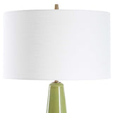 Modern European furniture - Stacked Green Ceramic Table Lamp - www.oroa.com