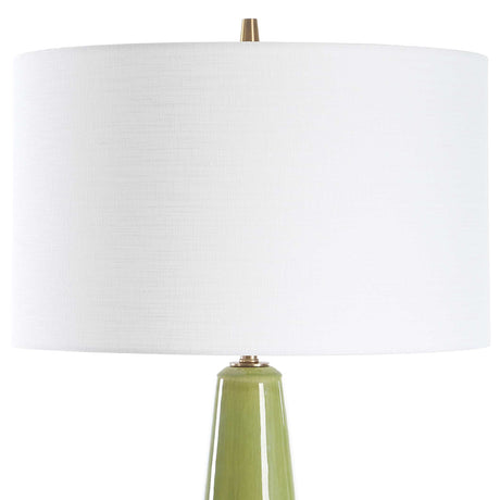 Modern European furniture - Stacked Green Ceramic Table Lamp - www.oroa.com