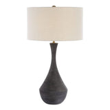 Black Textured Ceramic Table Lamp | Uttermost Helston