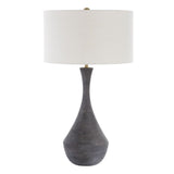 Black Textured Ceramic Table Lamp | Uttermost Helston