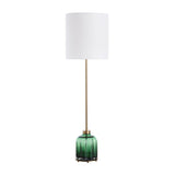 Fluted Green Glass Buffet Lamp | Uttermost Lois