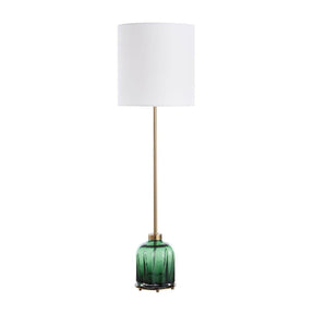 Fluted Green Glass Buffet Lamp by Uttermost Lois
