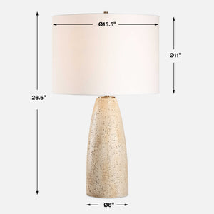   Unfilled Natural Travertine Table Lamp | Oroa.com