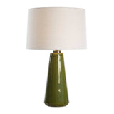 Tapered Green Ceramic Table Lamp | Uttermost Kelley