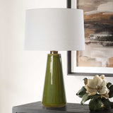 Tapered Green Ceramic Table Lamp | Uttermost Kelley