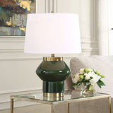 Green Ceramic Contemporary Table Lamp | Uttermost Tayson