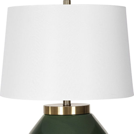 Green Ceramic Contemporary Table Lamp | Uttermost Tayson