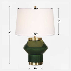   Green Ceramic Contemporary Table Lamp | Oroa.com
