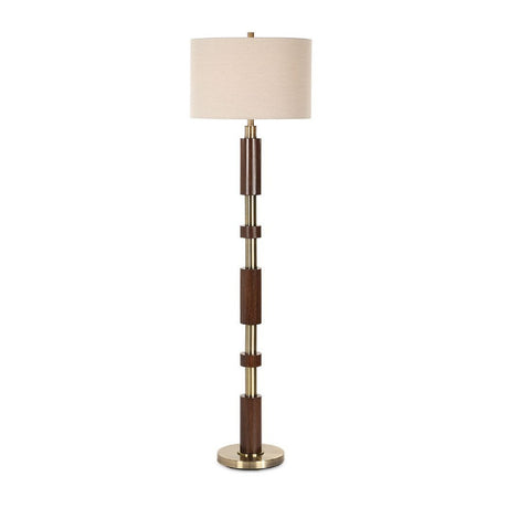 Wooden Cylinders Floor Lamp | Uttermost Stacked - www.oroa.com