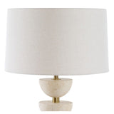 Modern European furniture - Stacked Travertine Table Lamp - www.oroa.com