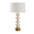 Modern European furniture - Stacked Travertine Table Lamp - www.oroa.com