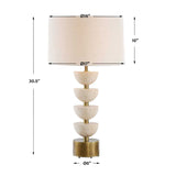 Modern European furniture - Stacked Travertine Table Lamp - www.oroa.com