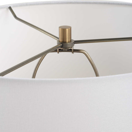 Brown Ribbed Glass Table Lamp | Uttermost Acosta