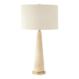 Tapered Beige Travertine Table Lamp | Uttermost Perkins