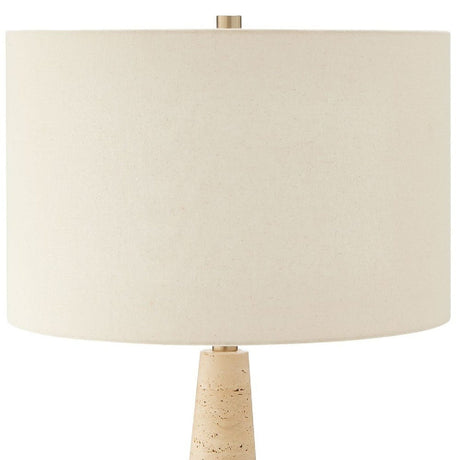 Tapered Beige Travertine Table Lamp | Uttermost Perkins