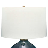 Modern European furniture - Mottled Blue Ceramic Table Lamp - www.oroa.com