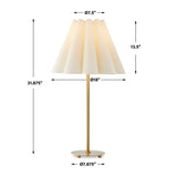 Modern European furniture - White Fluted Fabric Table Lamp - www.oroa.com