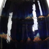 Modern European furniture - Blue Dripped Ceramic Table Lamp - www.oroa.com