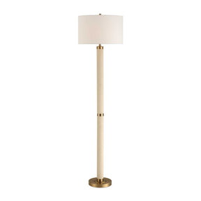 Modern European furniture - White Shagreen Look Floor Lamp - www.oroa.com
