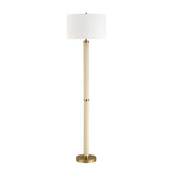 Modern European furniture - White Shagreen Look Floor Lamp - www.oroa.com