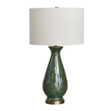 Glossy Green Ceramic Table Lamp | Uttermost Colestin
