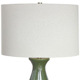 Glossy Green Ceramic Table Lamp | Uttermost Colestin