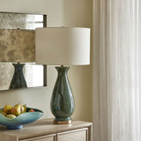 Glossy Green Ceramic Table Lamp | Uttermost Colestin