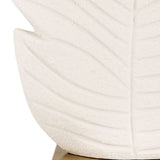 Matte White Ceramic Table Lamp | Uttermost Palm Leaf