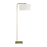 Curved Antique Brass Floor Lamp | Uttermost Laight