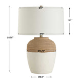 Ceramic Two-Toned Table Lamp | Uttermost Bellaby