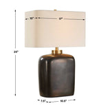 Modern European furniture - Bronze Ceramic Table Lamp - www.oroa.com